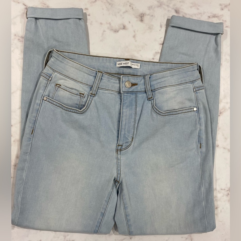 Nine West Skinny Ankle Light Wash Jeans